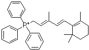 [(2E,4E)-3-Methyl-5-(2,6,6-trimethyl-1-cyclohexen-1-yl)-2,4-pentadien-1-yl]triphenylphosphonium molecular structure (CAS 54168-83-1)