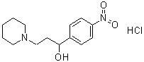 alpha-(4-Nitrophenyl)-1-piperidinepropanol hydrochloride molecular structure (CAS 5424-61-3)