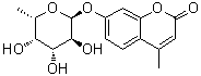 7-[(6-脱氧-alpha-L-吡喃半乳糖基)氧基]-4-甲基-2H-1-苯并吡喃-2-酮分子结构 (CAS 54322-38-2)