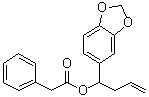 苯乙酸 1-(1,3-苯并二氧杂环戊烯-5-基)-3-丁烯基酯分子结构 (CAS 5434-13-9)