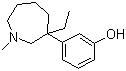 structure of CAS# 54340-58-8, Meptazinol;3-(3-Ethylhexahydro-1-methyl-1H-azepin-3-yl)-phenol