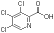 结构式 CAS# 5439-04-3, 3,4,5-三氯吡啶-2-甲酸