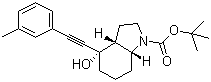 (3aR,4S,7aR)-Octahydro-4-hydroxy-4-[2-(3-methylphenyl)ethynyl]-1H-indole-1-carboxylic acid tert-butyl ester molecular structure (CAS 543910-55-0)