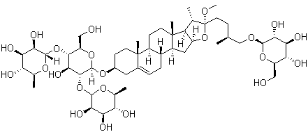 甲基原薯蓣皂苷分子结构 (CAS 54522-52-0)