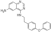 结构式 CAS# 545380-34-5, N4-[2-(4-苯氧基苯基)乙基]-4,6-喹唑啉二胺