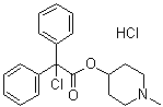 alpha-氯-alpha-苯基苯乙酸 1-甲基-4-哌啶基酯盐酸盐分子结构 (CAS 54556-99-9)