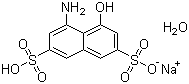 8-Amino-1-naphthol-3,6-disulfonic acid monosodium salt monohydrate molecular structure (CAS 5460-09-3)