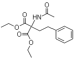 structure of CAS# 5463-92-3, 2-(Acetylamino)-2-(2-phenylethyl)propanedioic acid diethyl ester;NSC 20182
