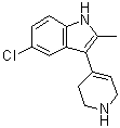 structure of CAS# 54635-62-0, 5-Chloro-2-methyl-3-(1,2,3,6-tetrahydro-4-pyridinyl)-1H-indole