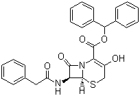 (6R,7R)-3-Hydroxy-8-oxo-7-[(phenylacetyl)amino]-5-thia-1-azabicyclo[4.2.0]oct-2-ene-2-carboxylic acid diphenyl methyl ester molecular structure (CAS 54639-48-4)