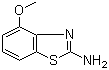 structure of CAS# 5464-79-9, 4-Methoxy-2-aminobenzothiazole;2-Amino-4-methoxybenzothiazole