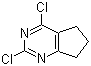 structure of CAS# 5466-43-3, 2,4-Dichloro-5,6-trimethylenepyrimidine;2,4-Dichloro-6,7-dihydro-5H-cyclopenta[d]pyrimidine