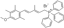 [5-(4-Methoxy-2,3,6-trimethylphenyl)-3-methyl-2,4-pentadien-1-yl]triphenylphosphonium bromide molecular structure (CAS 54757-44-7)