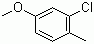 structure of CAS# 54788-38-4, 2-Chloro-4-methoxy-1-methylbenzene;2-Chloro-4-Methoxytoluene; 3-Chloro-4-methylanisole