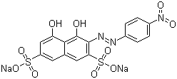 结构式 CAS# 548-80-1, 变色酸 2B; 4,5-二羟基-3-[(4-硝基苯基)偶氮]-2,7-萘二磺酸二钠盐
