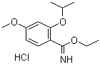 结构式 CAS# 548472-48-6, 4-甲氧基-2-(1-甲基乙氧基)苯甲亚胺酸乙酯盐酸盐