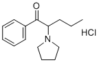 1-苯基-2-(吡咯烷-1-基)戊烷-1-酮盐酸盐分子结构 (CAS 5485-65-4)