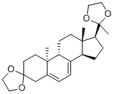 (9R,10S,13S,14R,17S)-10,13-Dimethyl-17-(2-methyl-1,3-dioxolan-2-yl)-1,2,4,9,10,11,12,13,14,15,16,17-dodecahydrospiro[cyclopenta[a]phenanthrene-3,2'-[1,3]dioxolane] molecular structure (CAS 5488-51-7)