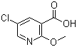 structure of CAS# 54916-65-3, 5-Chloro-2-methoxynicotinic acid