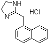 结构式 CAS# 550-99-2, 盐酸萘甲唑啉; 2-(1-萘甲基)咪唑啉盐酸盐