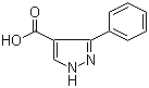 structure of CAS# 5504-65-4, 3-Phenyl-1H-pyrazole-4-carboxylic acid