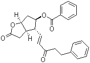 结构式 CAS# 55076-60-3, (3aR,4R,5R,6aS)-5-(苯甲酰氧基)六氢-4-[(1E)-3-氧代-5-苯基-1-戊烯基]-2H-环戊并[b]呋喃-2-酮