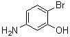 structure of CAS# 55120-56-4, 5-Amino-2-bromophenol;2-Bromo-5-aminophenol; 4-Bromo-3-hydroxyaniline
