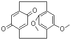 11,13-Dimethoxytricyclo[8.2.2.2(4,7)]hexadeca-4(16),6,10,12,13-pentaene-5,15-dione stereoisomer molecular structure (CAS 55122-59-3)
