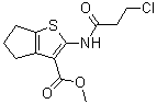 2-[(3-Chloro-1-oxopropyl)amino]-5,6-dihydro-4H-cyclopenta[b]thiophene-3-carboxylic acid methyl ester molecular structure (CAS 551910-46-4)