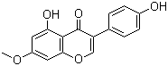structure of CAS# 552-59-0, Prunetin;5,4'-Dihydroxy-7-methoxyisoflavone; 5-Hydroxy-3-(4-hydroxyphenyl)-7-methoxy-4H-chromen-4-one; 5-Hydroxy-3-(4-hydroxyphenyl)-7-methoxy-4-benzopyrone