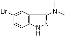 structure of CAS# 552331-32-5, 5-Bromo-N,N-dimethyl-1H-indazol-3-amine