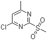 结构式 CAS# 55329-22-1, 4-氯-6-甲基-2-(甲基磺酰基)嘧啶
