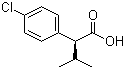结构式 CAS# 55332-38-2, (S)-2-(4-氯苯基)-3-甲基丁酸
