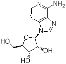 结构式 CAS# 5536-17-4, 阿糖腺苷; 9-beta-D-阿拉伯呋喃糖基腺嘌呤
