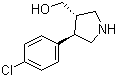 ((3S,4R)-4-(4-氯苯基)吡咯烷-3-基)甲醇分子结构 (CAS 55438-52-3)