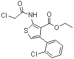 结构式 CAS# 554404-40-9, 2-[(2-氯乙酰基)氨基]-4-(2-氯苯基)-3-噻吩羧酸乙酯