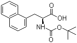 结构式 CAS# 55447-00-2, Boc-3-(1-萘基)-L-丙氨酸; N-叔丁氧羰基-1-萘基-L-丙氨酸