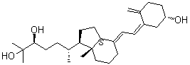 structure of CAS# 55700-58-8, 24S,25-Dihydroxyvitamin D3;(3beta,5Z,7E,24S)-9,10-Secocholesta-5,7,10(19)-triene-3,24,25-triol