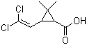 structure of CAS# 55701-03-6, 3-(2,2-Dichloroethenyl)-2,2-dimethylcyclopropanecarboxylic acid