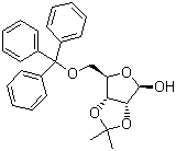 5-O-Trityl-2,3-O-isopropylidene-D-ribofuranose molecular structure (CAS 55726-19-7)