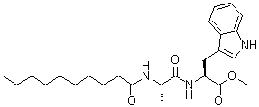 N-[N-(1-Oxodecyl)-L-alanyl]-L-tryptophan methyl ester molecular structure (CAS 55728-17-1)