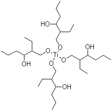 四(2-乙基-1,3-己二醇)合钛分子结构 (CAS 5575-43-9)