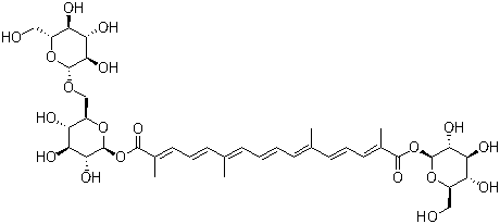 Crocin II molecular structure (CAS 55750-84-0)