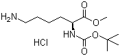Boc-L-Lysine methyl ester hydrochloride molecular structure (CAS 55757-60-3)