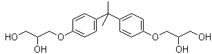 structure of CAS# 5581-32-8, Bisphenol A bis(2,3-dihydroxypropyl) ether;3,3'-[(1-Methylethylidene)bis(4,1-phenyleneoxy)]bis-1,2-propanediol