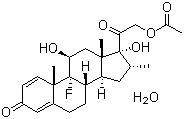 Dexamethasone acetate monohydrate molecular structure (CAS 55812-90-3)
