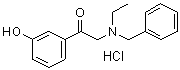 2-[乙基(苯基甲基)氨基]-1-(3-羟基苯基)乙酮盐酸盐分子结构 (CAS 55845-90-4)
