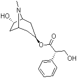 structure of CAS# 55869-99-3, Anisodamine;alpha-(Hydroxymethyl)benzeneacetic acid 6-hydroxy-8-methyl-8-azabicyclo(3.2.1)oct-3-yl ester