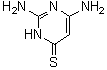 structure of CAS# 56-08-6, 2,6-Diamino-4(3H)-pyrimidinethione;2,4-Diamino-6-mercaptopyrimidine; 2,4-Diaminopyrimidine-6-thiol; NSC 12888