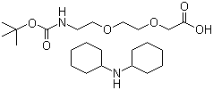结构式 CAS# 560088-79-1, 2-[2-(叔丁氧羰基氨基)乙氧基]乙氧基乙酸二环己胺盐